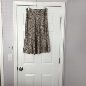 90s leopard Midi Skirt